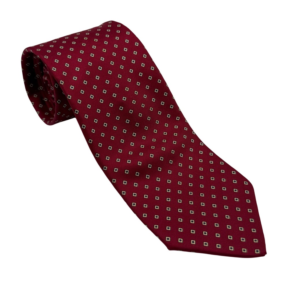 Givenchy Monsieur Burgundy Red Silk Print Necktie Men's‎ Dressy Italy Designer